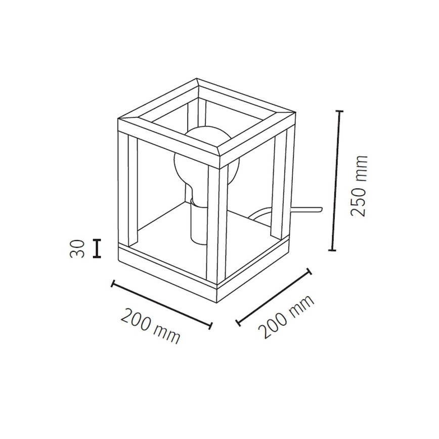 Galda lampa KAGO 1xE27/60W/230V matēts ozolkoks - FSC sertifikāts