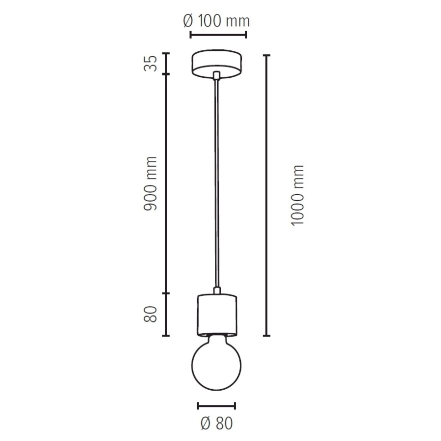 Lustra ar auklu PINO 1xE27/60W/230V priede