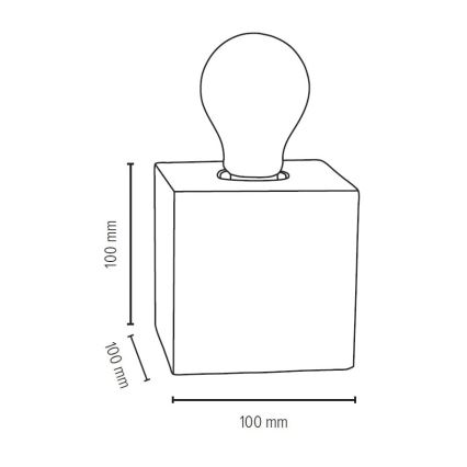 Galda lampa TRONGO SQUARE 1xE27/25W/230V ozols - FSC sertifikāts