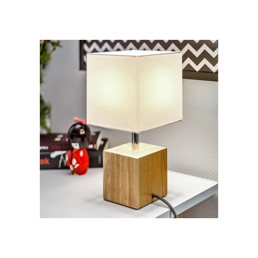 Galda lampa TRONGO SQUARE 1xE27/25W/230V ozols - FSC sertifikāts