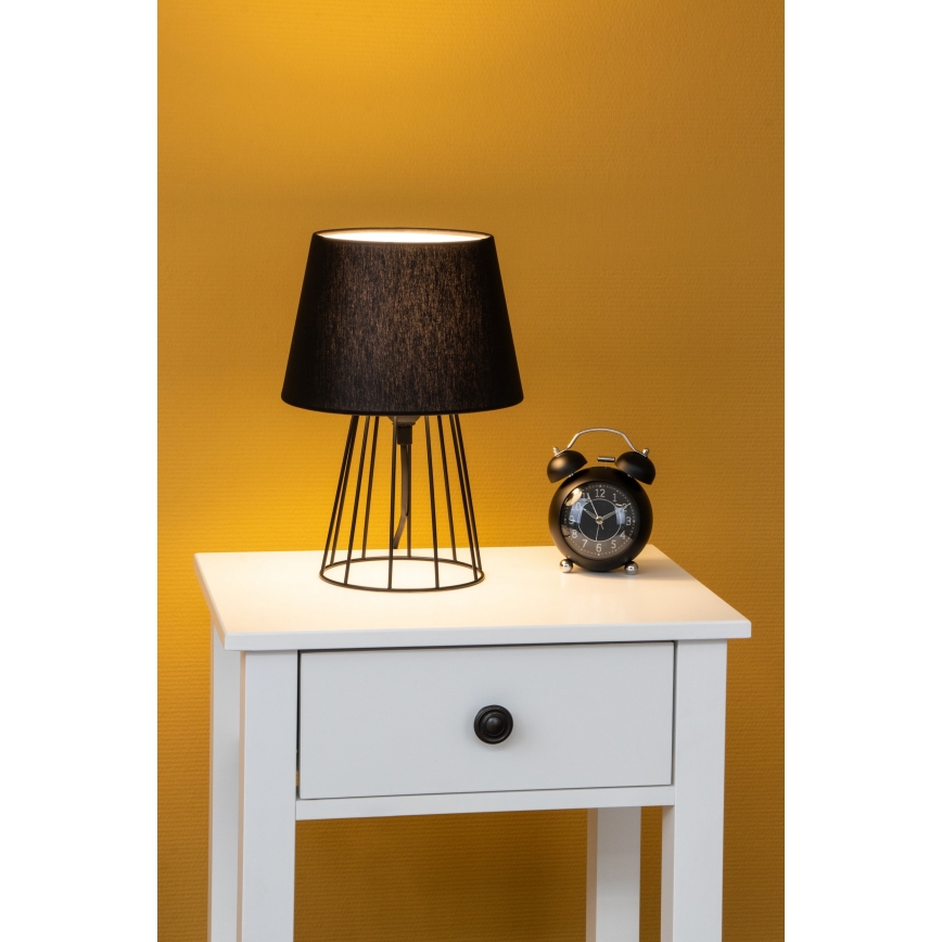 Spot-Light - Galda lampa MANGOO 1xE27/40W/230V melna