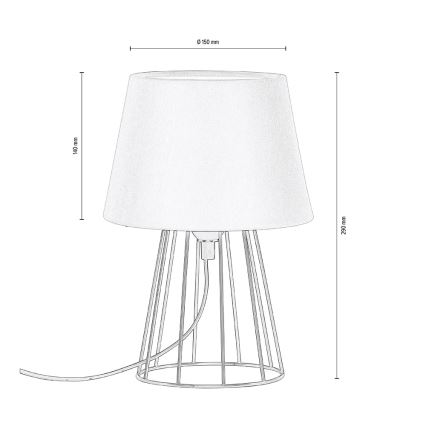 Spot-Light - Galda lampa MANGOO 1xE27/40W/230V melna