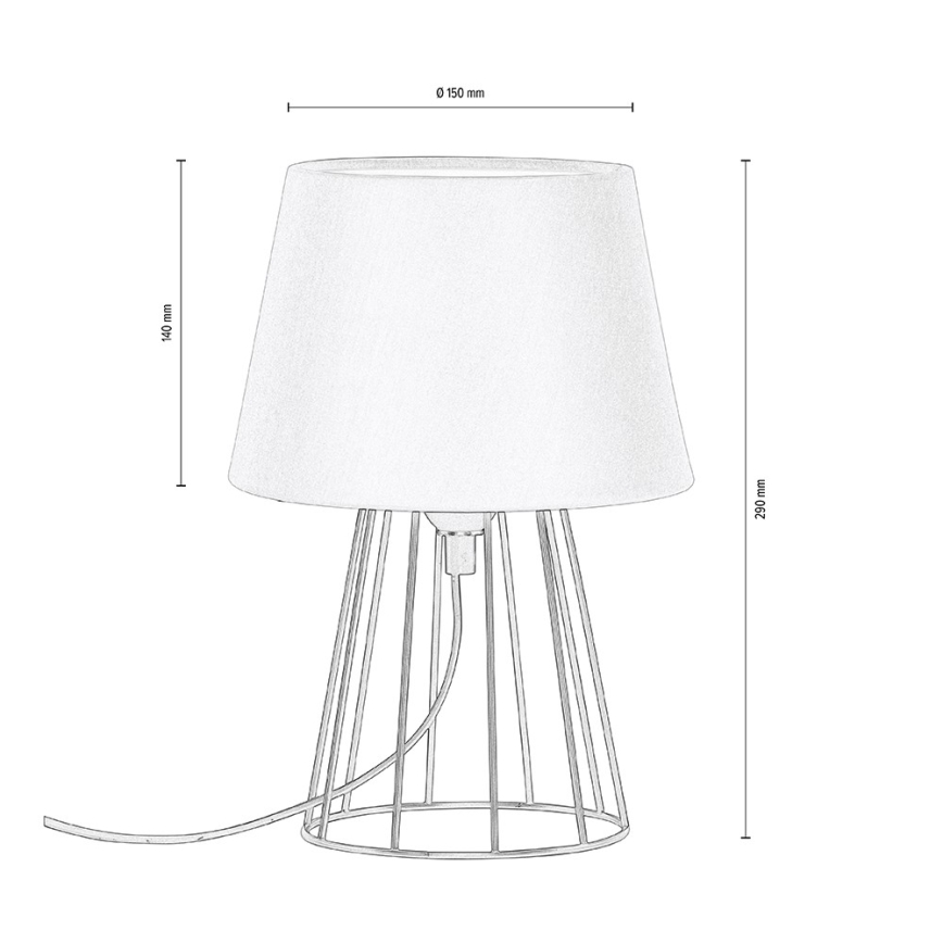Spot-Light - Galda lampa MANGOO 1xE27/40W/230V melna