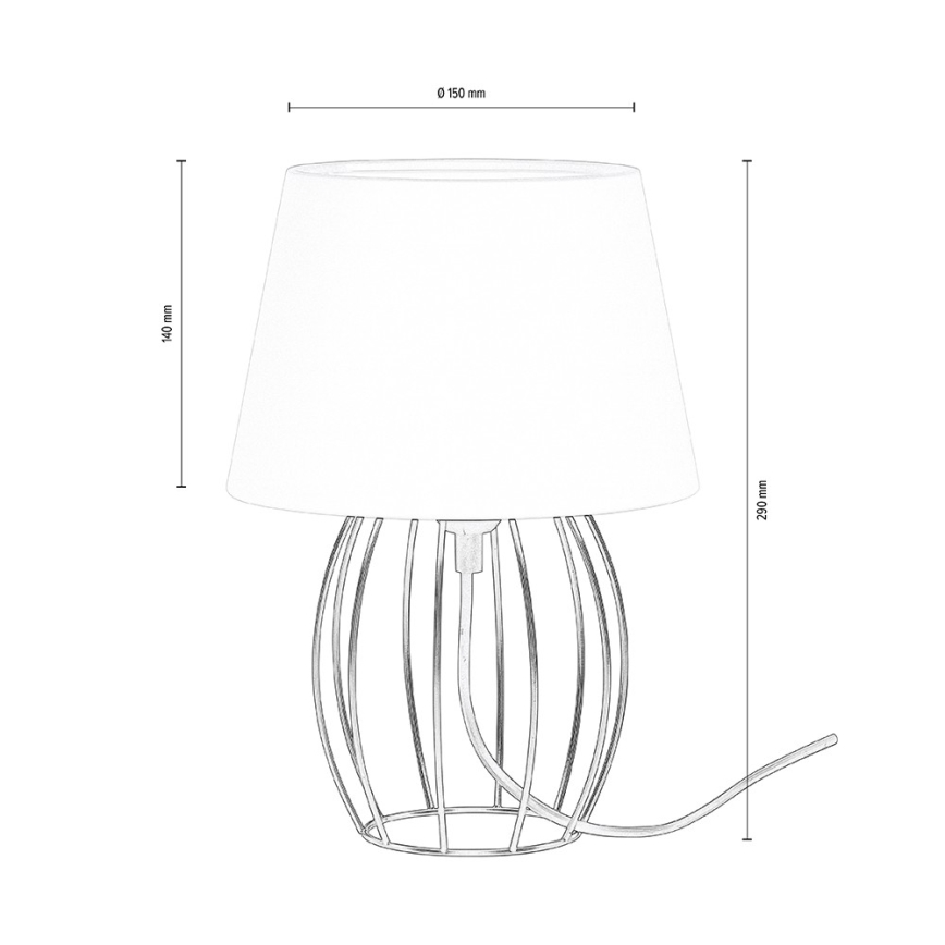 Spot-Light - Galda lampa MANGOO 1xE27/40W/230V pelēka/melna