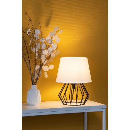 Spot-Light - Galda lampa MANGOO 1xE27/40W/230V balta/melna