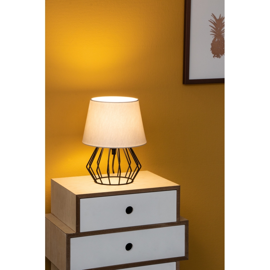 Spot-Light - Galda lampa MANGOO 1xE27/40W/230V pelēka/melna