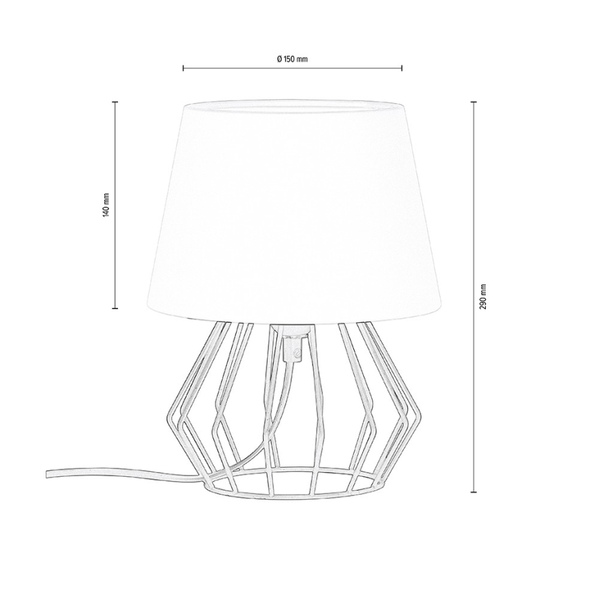 Spot-Light - Galda lampa MANGOO 1xE27/40W/230V pelēka/melna