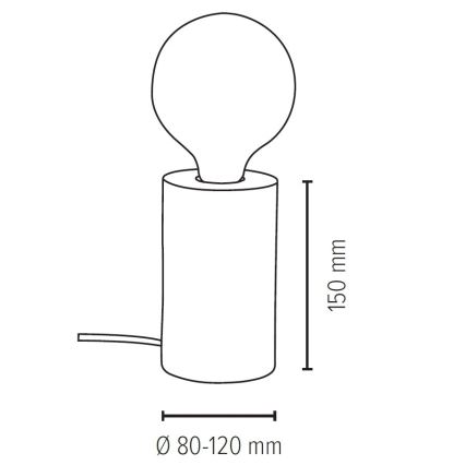 Galda lampa TRABO 1xE27/25W/230V priede - FSC sertifikāts