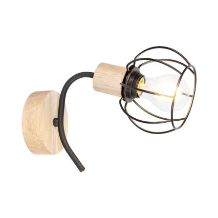 Sienas gaismeklis VIVIANE 1xE27/60W/230V ozols