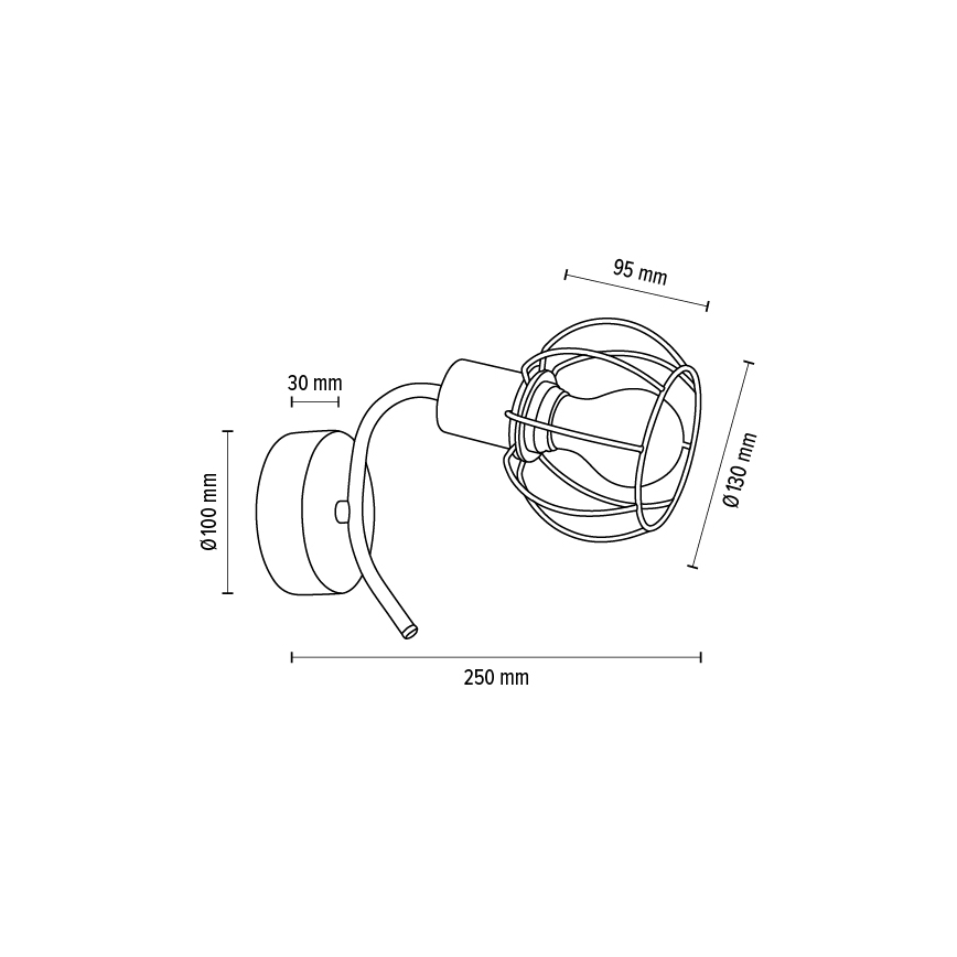 Sienas lampa VIVIANE 1xE27/60W/230V ozolkoka - FSC sertifikāts