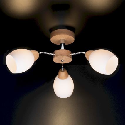 Virsapmetuma lustra PARMA 3xE27/40W/230V ozols