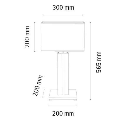 LED Aptumšojama galda lampa FLAME 1xE27/40W+ LED/4,6W/230V 56,5 cm ozols – FSC sertificēts