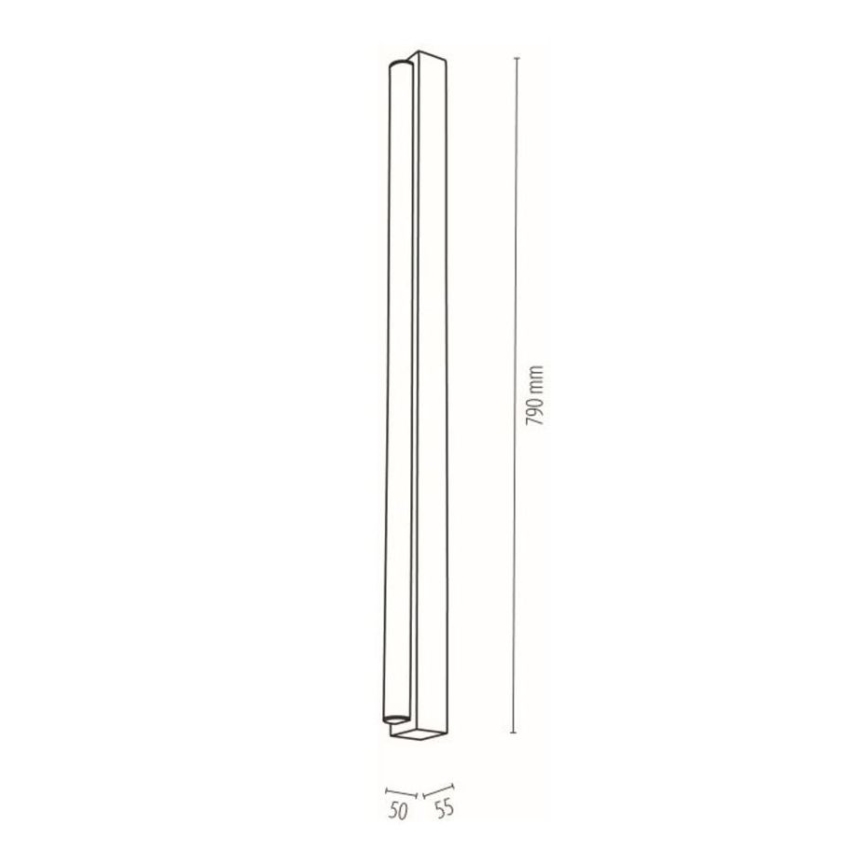 LED Vannas istabas spoguļa apgaismojums AQUAVIVA LED/12W/230 79 cm IP44 ozolkoks – FSC sertificēts