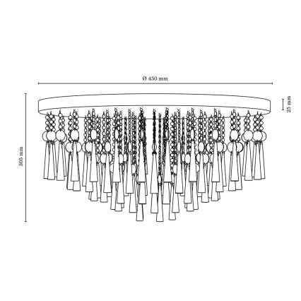 Griestu lampa LUXORIA 8xG9/28W/230V
