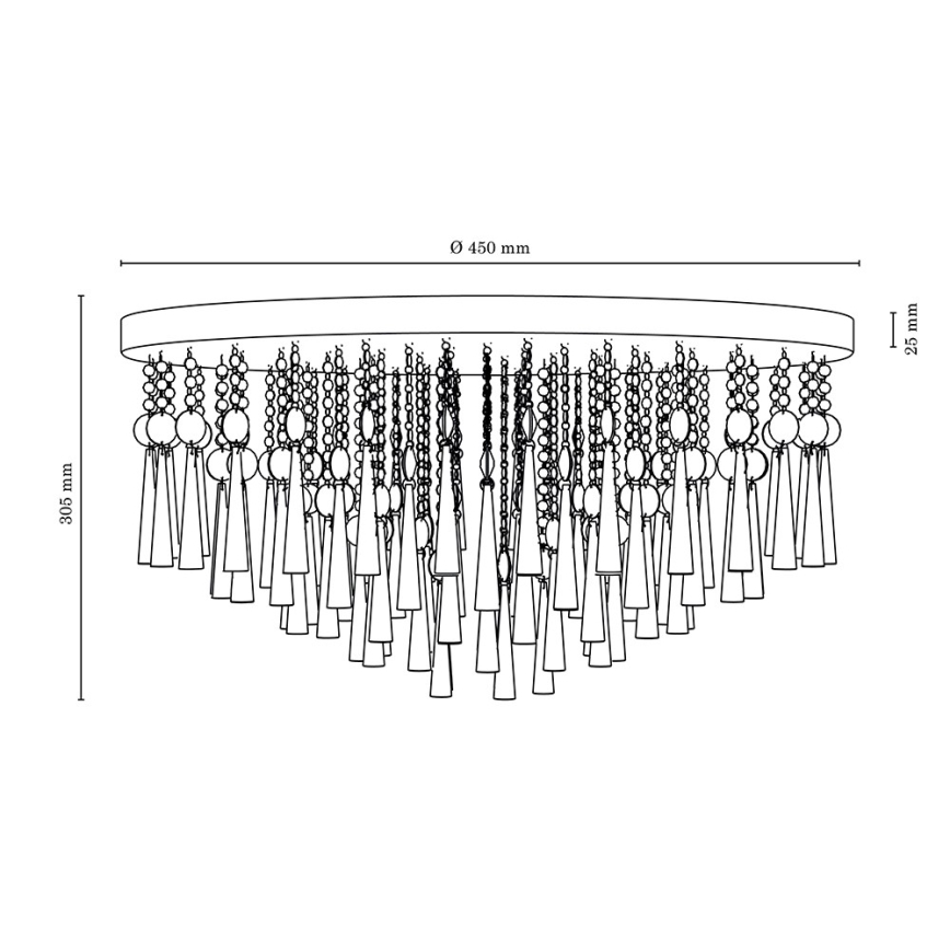 Griestu lampa LUXORIA 8xG9/28W/230V