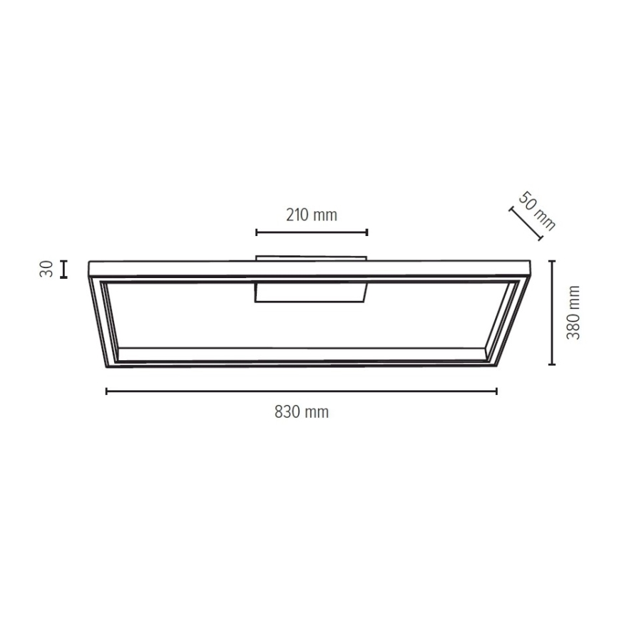 LED Aptumšojama griestu lampa RAMME LED/34W/230V matēts ozols + tālvadības pults