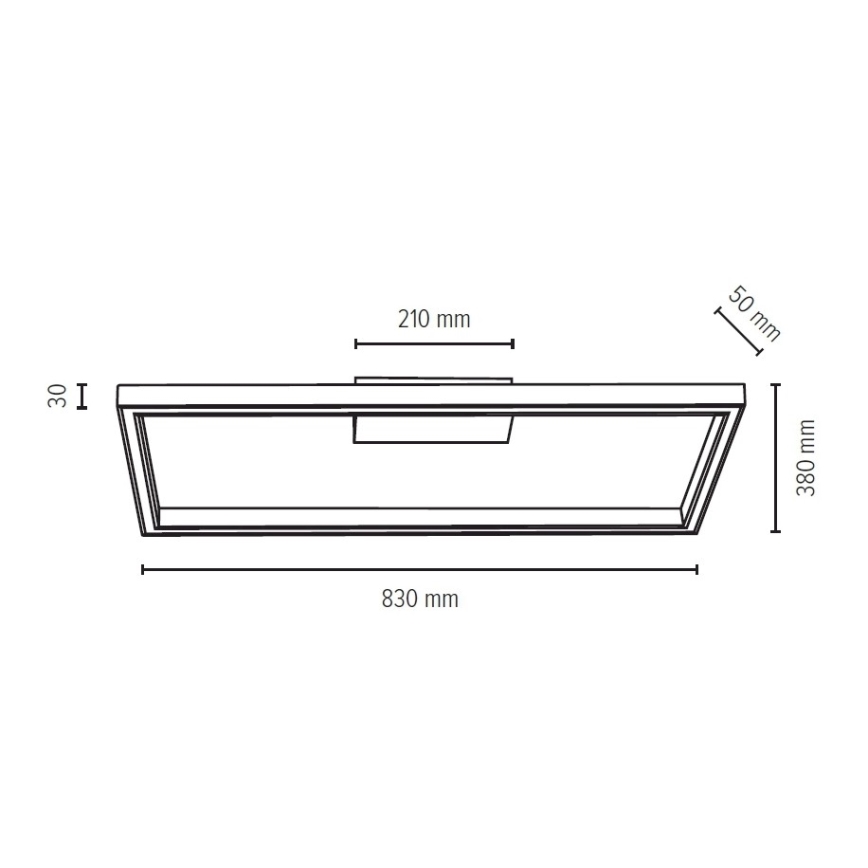 LED Griestu lampa RAMME LED/34W/230V matēts ozols