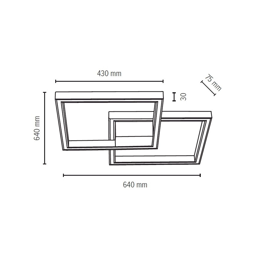 LED Griestu lampa RAMME LED/48W/230V matēts ozolkoks - FSC sertifikāts