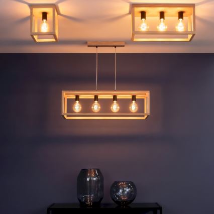 Griestu lampa KAGO 1xE27/60W/230V matēts ozols