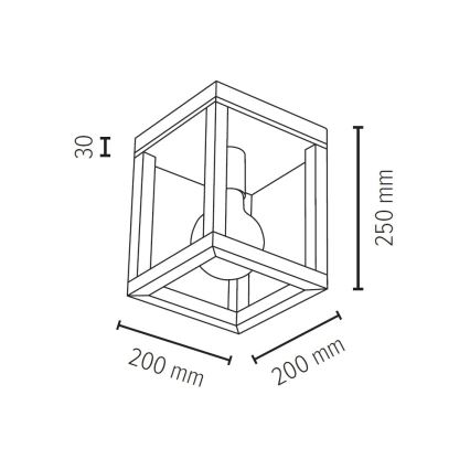 Griestu lampa KAGO 1xE27/60W/230V matēts ozolkoks - FSC sertifikāts