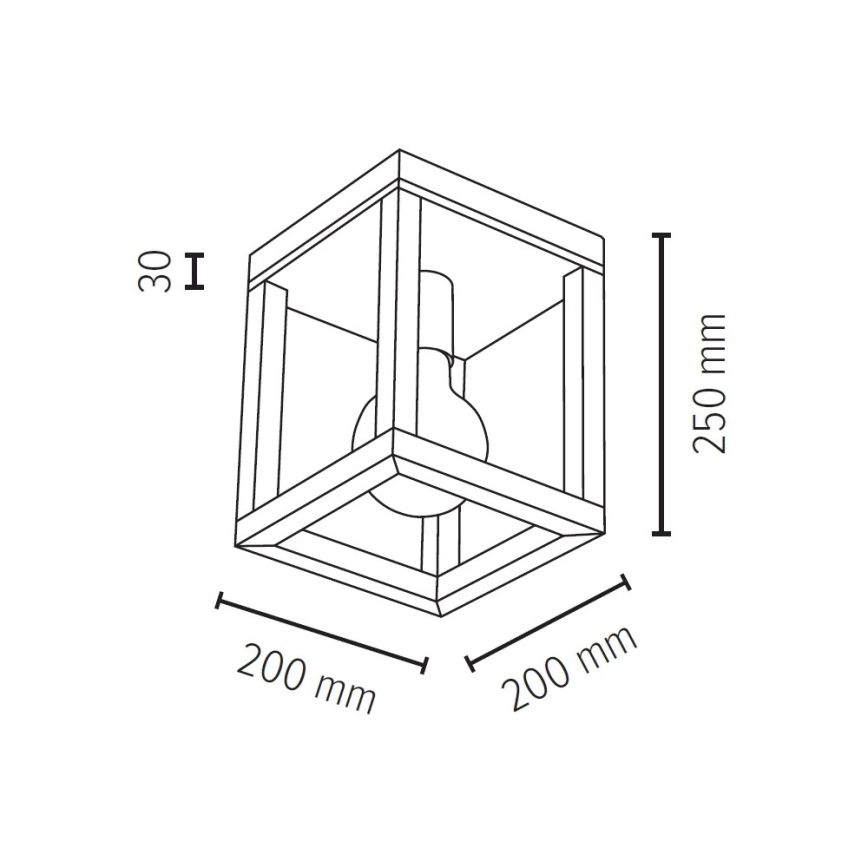 Griestu lampa KAGO 1xE27/60W/230V matēts ozolkoks - FSC sertifikāts