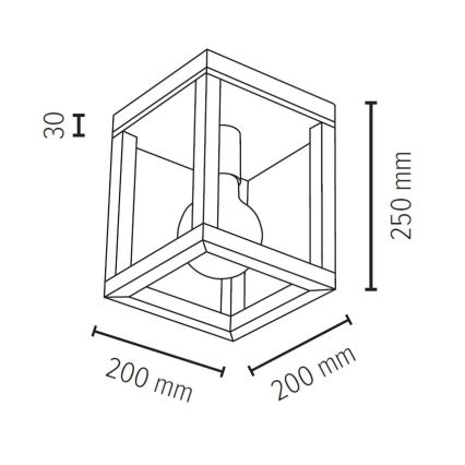 Griestu lampa KAGO 1xE27/60W/230V matēts ozolkoks - FSC sertifikāts