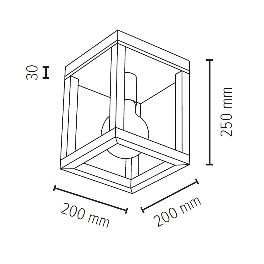 Griestu lampa KAGO 1xE27/60W/230V matēts ozolkoks - FSC sertifikāts