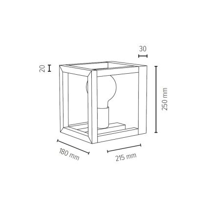 Sienas gaismeklis KAGO 1xE27/40W/230V ozolkoka