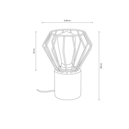 Galda lampa VENTI 1xE27/15W/230V ozols - FSC sertifikāts