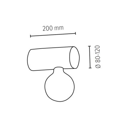 Sienas lampa TRABO 1xE27/25W/230V priede - FSC sertifikāts