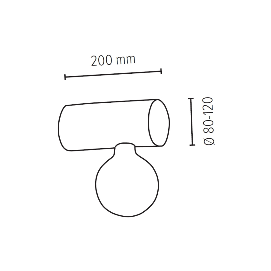 Sienas lampa TRABO 1xE27/25W/230V priede - FSC sertifikāts