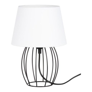Spot-Light - Galda lampa MANGOO 1xE27/40W/230V balta/melna