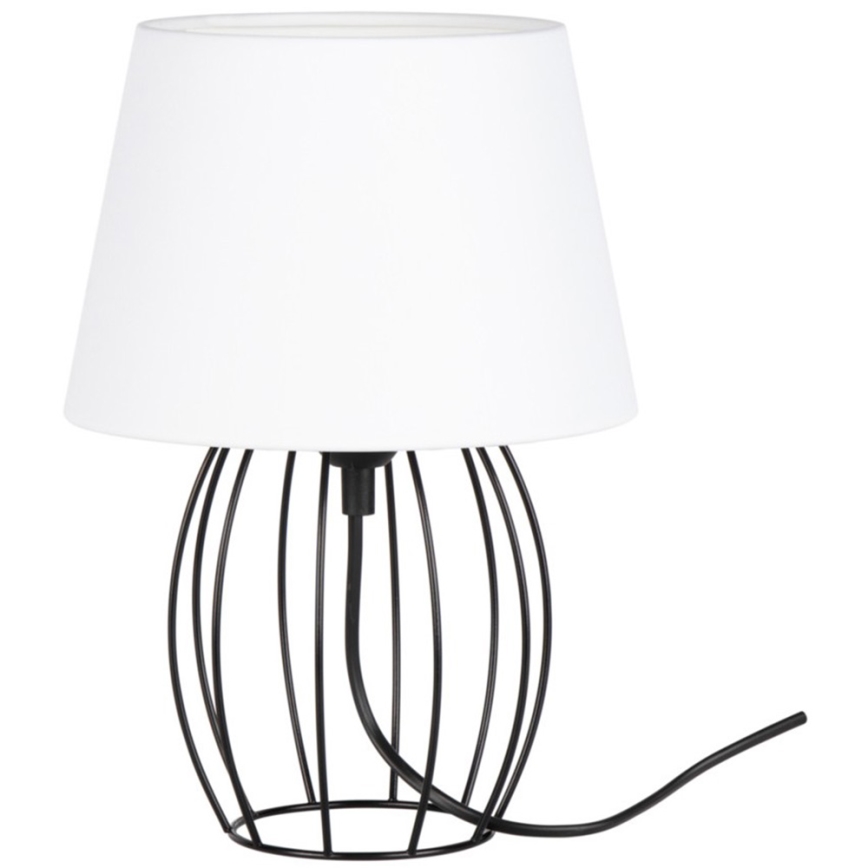 Spot-Light - Galda lampa MANGOO 1xE27/40W/230V balta/melna