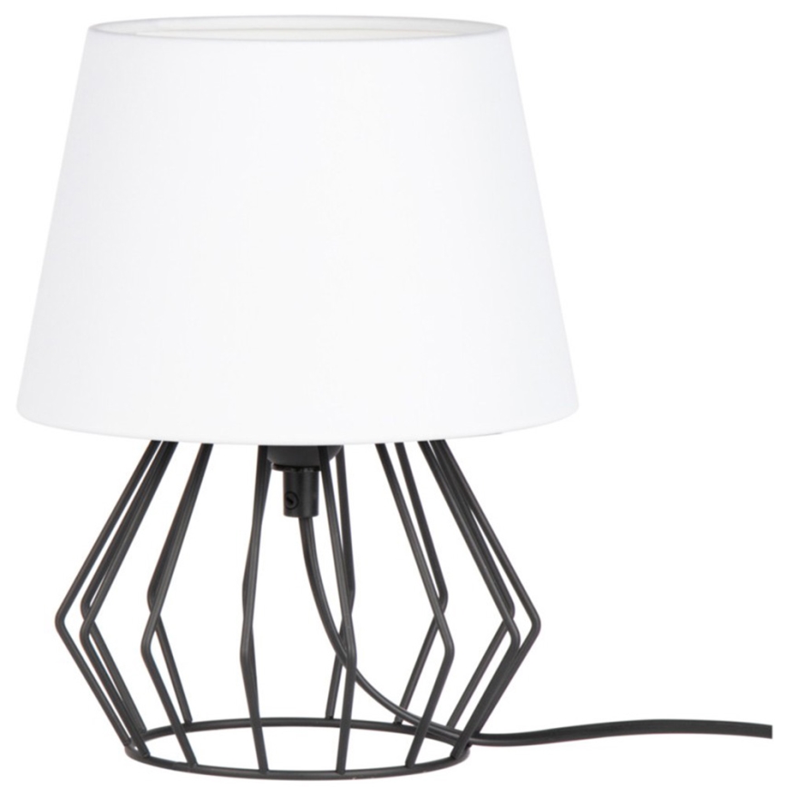 Spot-Light - Galda lampa MANGOO 1xE27/40W/230V balta/melna