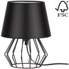 Spot-Light - Galda lampa MANGOO 1xE27/40W/230V melna - FSC sertifikāts