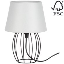 Spot-Light - Galda lampa MANGOO 1xE27/40W/230V pelēka/melna - FSC sertifikāts