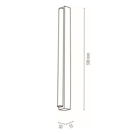 LED vannas istabas spoguļa apgaismojums AQUAVIVA LED/9W/230V 59 cm IP44 ozols