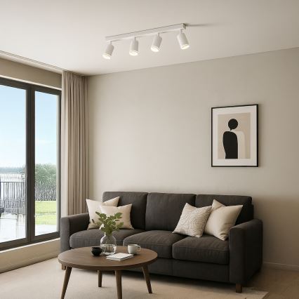 Spotgaismeklis PIPE 4xGU10/10W/230V balts