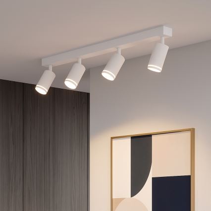 Spotgaismeklis PIPE 4xGU10/10W/230V balts