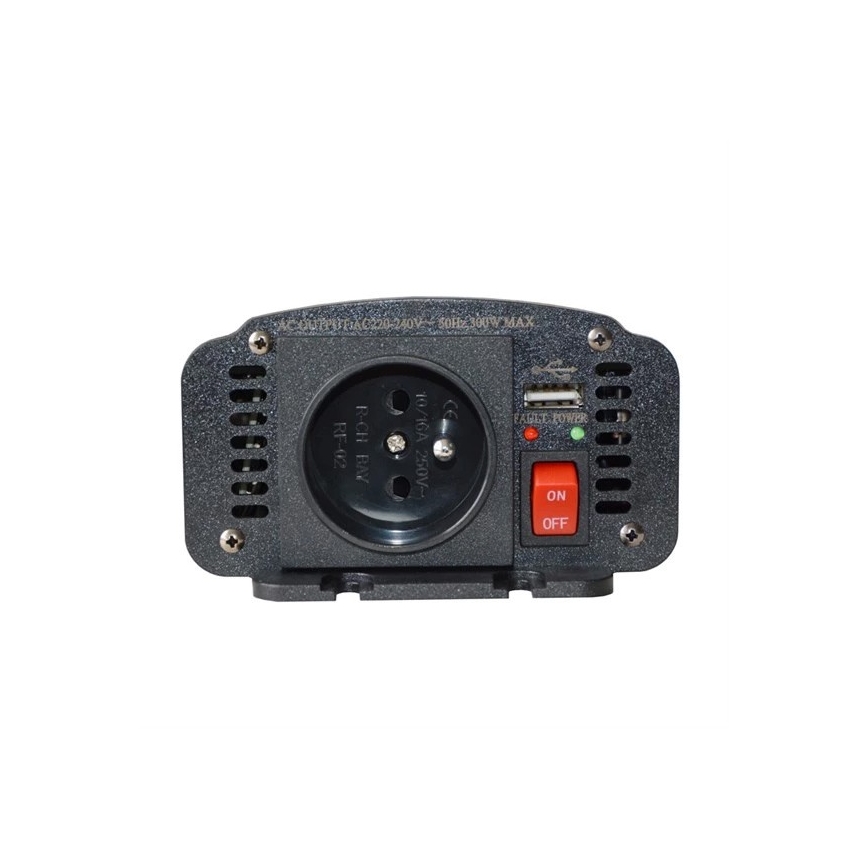 Sprieguma pārveidotājs 300W/12/230V + USB
