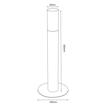 Stacionārs pelnu trauks SMOKERS ACCESSORIES d. 25 cm melna