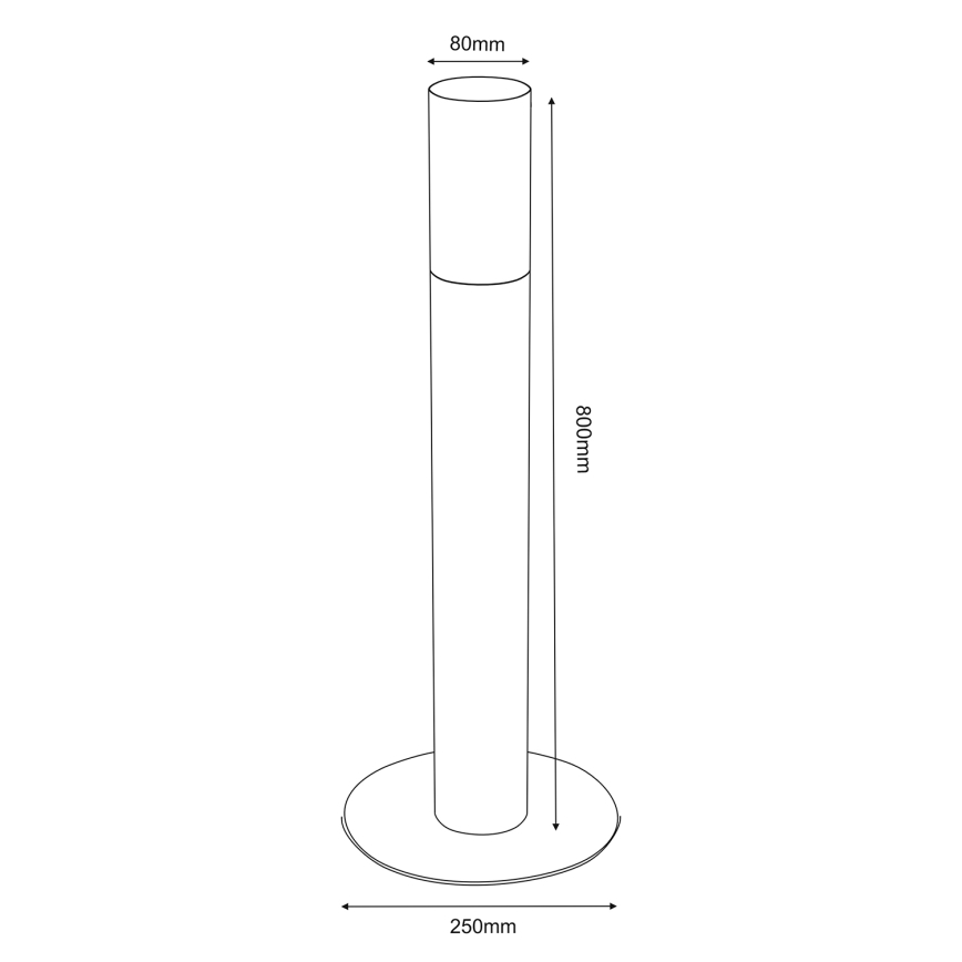 Stacionārs pelnu trauks SMOKERS ACCESSORIES d. 25 cm melna