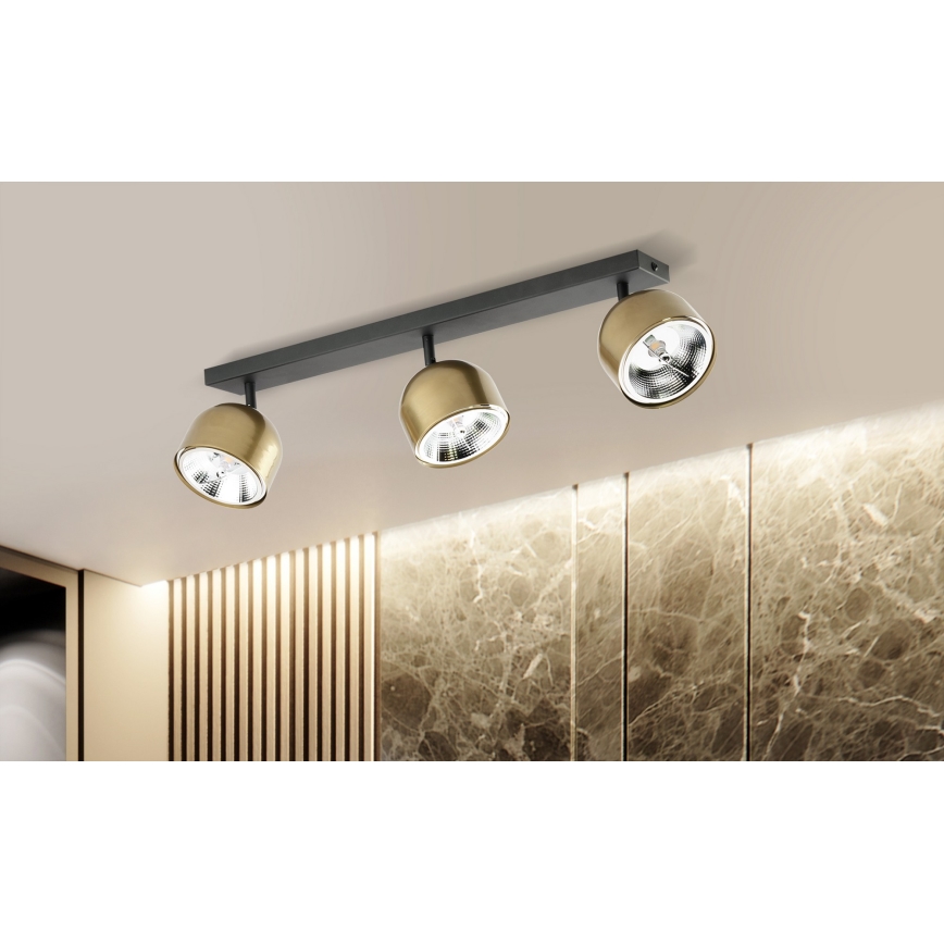 Starmetis ALTEA 3xAR111 GU10/50W/230V zelta/melns