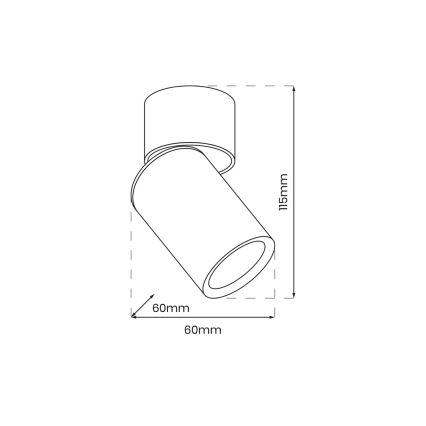 Starmetis ANDY 1xGU10/8W/230V balta/zelta