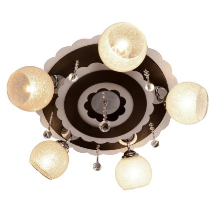 Starmetis  ARONA 5xE27/15W/230V+LED melns