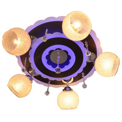 Starmetis  ARONA 5xE27/15W/230V+LED melns