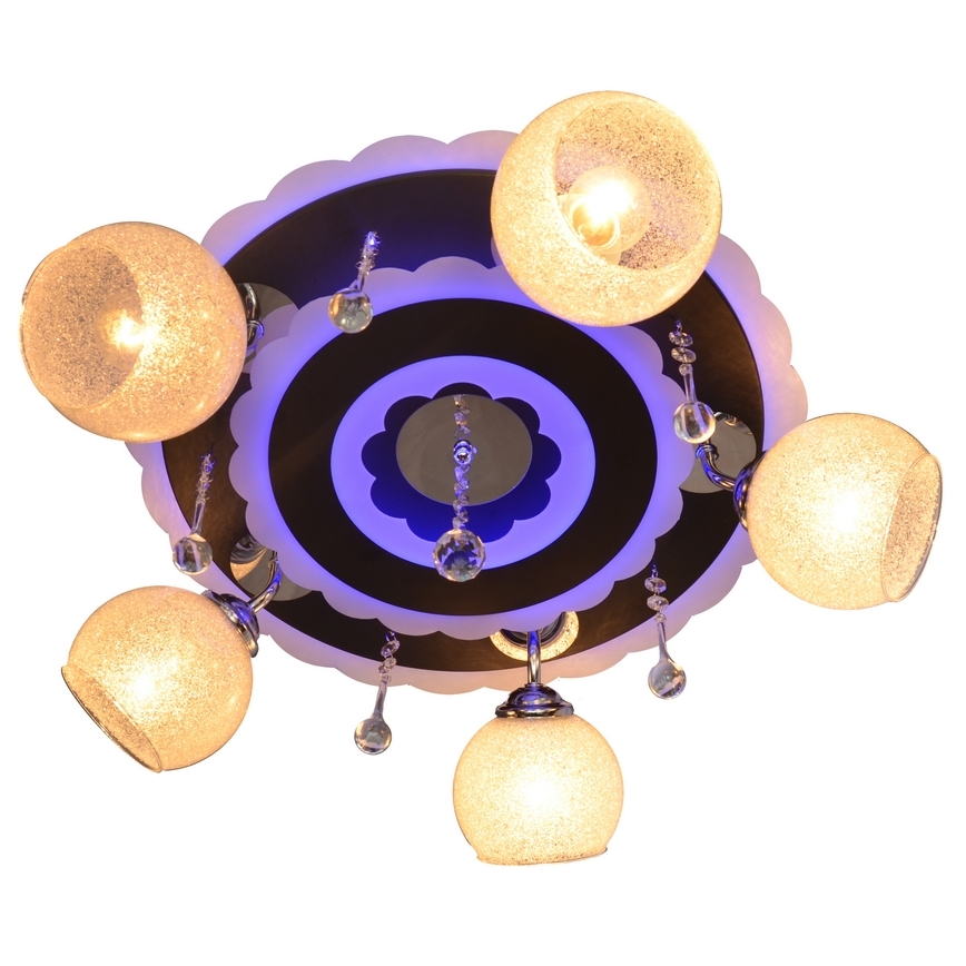Starmetis  ARONA 5xE27/15W/230V+LED melns