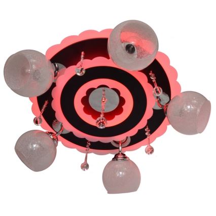 Starmetis  ARONA 5xE27/15W/230V+LED melns
