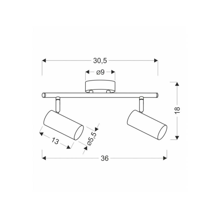 Starmetis COLLY 2xGU10/15W/230V zelta