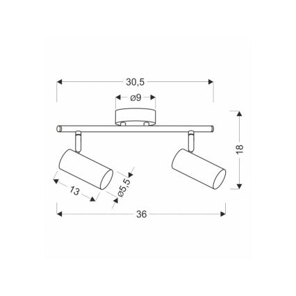 Starmetis COLLY 2xGU10/15W/230V zelta